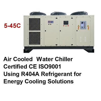 Umgebungstemperaturbereich 5-45C Luftgekühlter Wasserkühler mit CE-Zertifikat ISO9001 mit R404A-Kältemittel für Energiekühllösungen