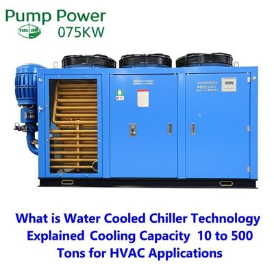 Pumpenleistung 075KW Was ist eine wassergekühlte Kühlertechnologie Erklärte Kühlleistung 10 bis 500 Tonnen für HVAC-Anwendungen
